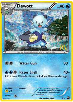 Dewott, McDonald's Collection 2012 #5, Pokémon TCG card