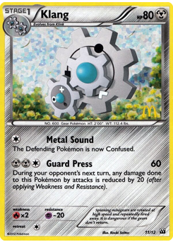 Klang, McDonald's Collection 2012 #11, Pokémon TCG card
