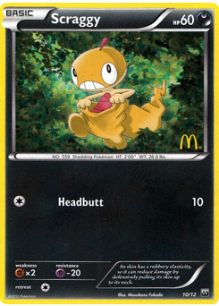 Scraggy, McDonald's Collection 2012 #10, Pokémon TCG card
