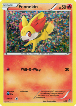Fennekin, McDonald's Collection 2016 #3, Pokémon TCG card