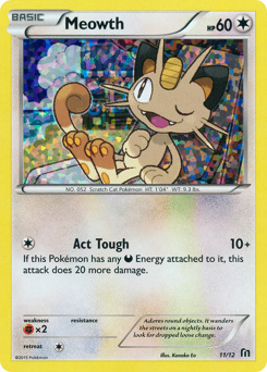 Meowth, McDonald's Collection 2016 #11, Pokémon TCG card