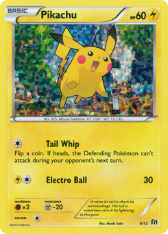 Pikachu, McDonald's Collection 2016 #6, Pokémon TCG card