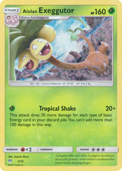 Alolan Exeggutor, McDonald's Collection 2019 #2, Pokémon TCG card