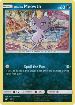 Alolan Meowth, McDonald's Collection 2019 #10, Pokémon TCG card