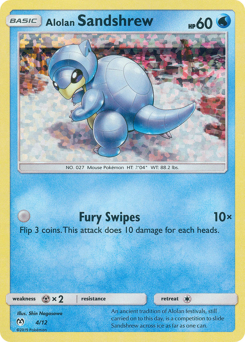 Alolan Sandshrew, McDonald's Collection 2019 #4, Pokémon TCG card