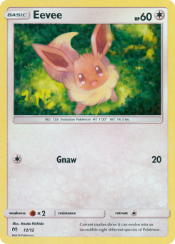 Eevee, McDonald's Collection 2019 #12, Pokémon TCG card
