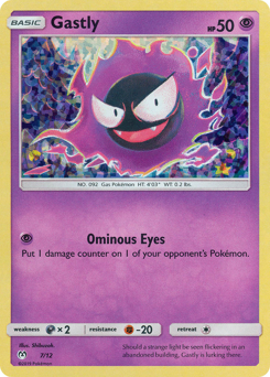Gastly, McDonald's Collection 2019 #7, Pokémon TCG card