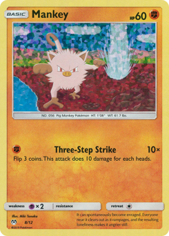 Mankey, McDonald's Collection 2019 #8, Pokémon TCG card