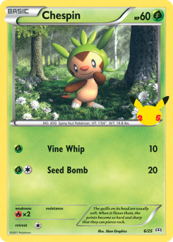 Chespin, McDonald's Collection 2021 #6, Pokémon TCG card