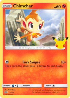 Chimchar, McDonald's Collection 2021 #12, Pokémon TCG card