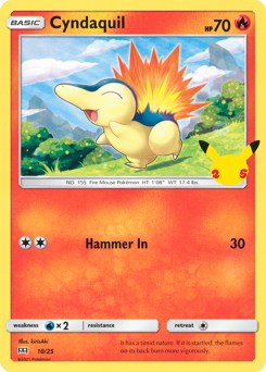 Cyndaquil, McDonald's Collection 2021 #10, Pokémon TCG card