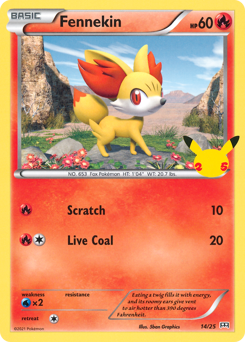 Fennekin, McDonald's Collection 2021 #14, Pokémon TCG card