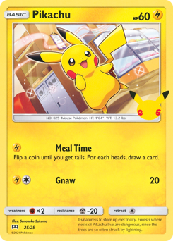 Pikachu, McDonald's Collection 2021 #25, Pokémon TCG card