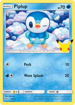 Piplup, McDonald's Collection 2021 #20, Pokémon TCG card