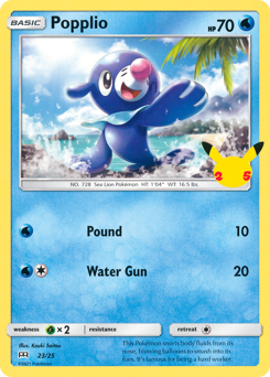 Popplio, McDonald's Collection 2021 #23, Pokémon TCG card