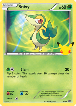 Snivy, McDonald's Collection 2021 #5, Pokémon TCG card