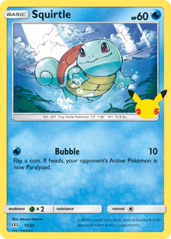Squirtle, McDonald's Collection 2021 #17, Pokémon TCG card