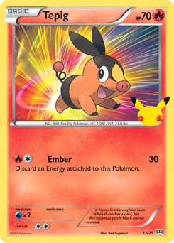 Tepig, McDonald's Collection 2021 #13, Pokémon TCG card