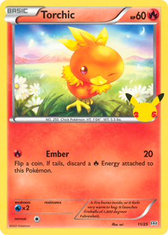 Torchic, McDonald's Collection 2021 #11, Pokémon TCG card