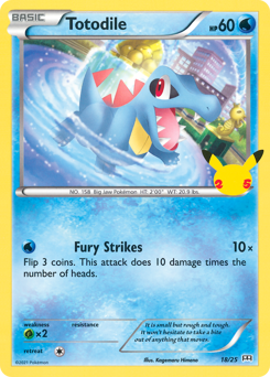 Totodile, McDonald's Collection 2021 #18, Pokémon TCG card