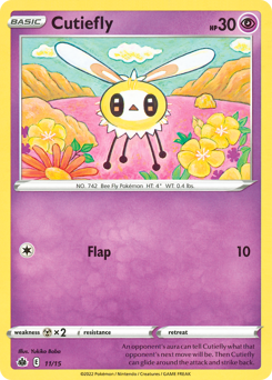 Cutiefly, McDonald's Collection 2022 #11, Pokémon TCG card