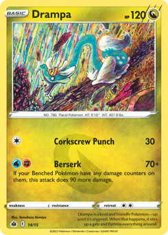 Drampa, McDonald's Collection 2022 #14, Pokémon TCG card