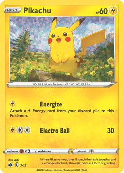 Pikachu, McDonald's Collection 2022 #7, Pokémon TCG card
