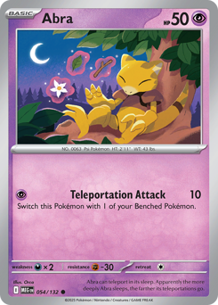 Abra, Mega Evolution #54, Pokémon TCG card