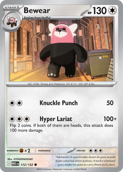 Bewear, Mega Evolution #112, Pokémon TCG card