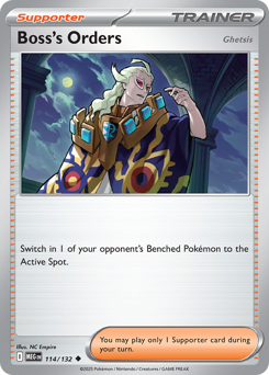 Boss's Orders, Mega Evolution #114, Pokémon TCG card