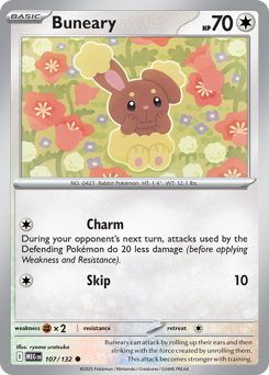 Buneary, Mega Evolution #107, Pokémon TCG card