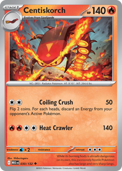 Centiskorch, Mega Evolution #30, Pokémon TCG card