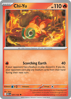 Chi-Yu, Mega Evolution #31, Pokémon TCG card