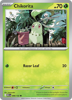 Chikorita, Mega Evolution #8, Pokémon TCG card