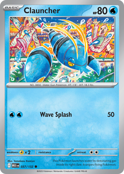 Clauncher, Mega Evolution #37, Pokémon TCG card