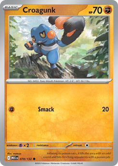 Croagunk, Mega Evolution #78, Pokémon TCG card