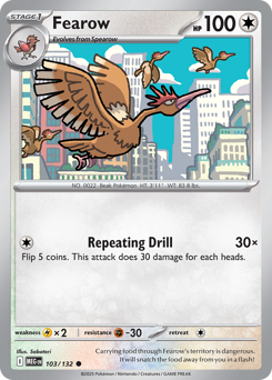 Fearow, Mega Evolution #103, Pokémon TCG card