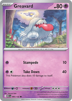 Greavard, Mega Evolution #65, Pokémon TCG card