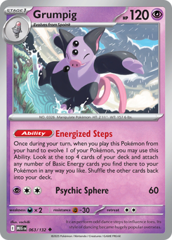 Grumpig, Mega Evolution #63, Pokémon TCG card
