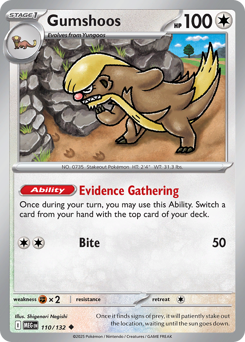Gumshoos, Mega Evolution #110, Pokémon TCG card