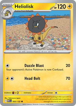 Heliolisk, Mega Evolution #53, Pokémon TCG card