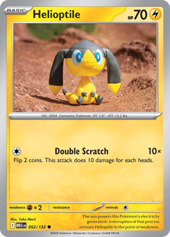 Helioptile, Mega Evolution #52, Pokémon TCG card