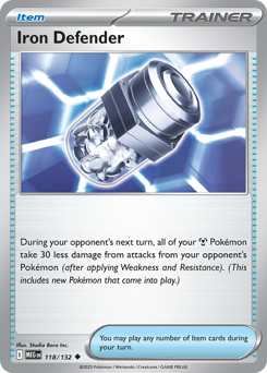 Iron Defender, Mega Evolution #118, Pokémon TCG card