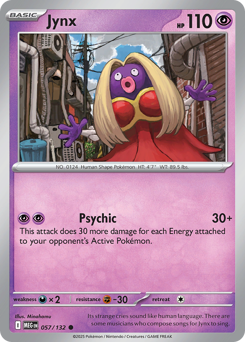Jynx, Mega Evolution #57, Pokémon TCG card