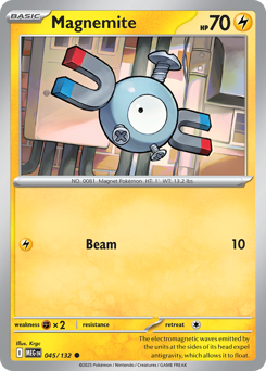 Magnemite, Mega Evolution #45, Pokémon TCG card