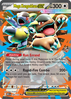Mega Kangaskhan ex, Mega Evolution #104, Pokémon TCG card