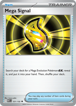 Mega Signal, Mega Evolution #121, Pokémon TCG card