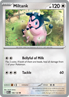 Miltank, Mega Evolution #106, Pokémon TCG card