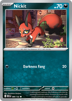 Nickit, Mega Evolution #89, Pokémon TCG card