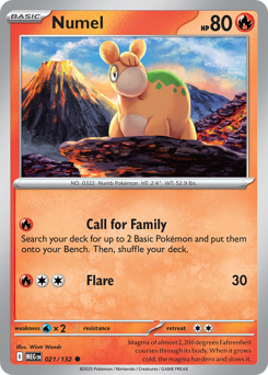 Numel, Mega Evolution #21, Pokémon TCG card